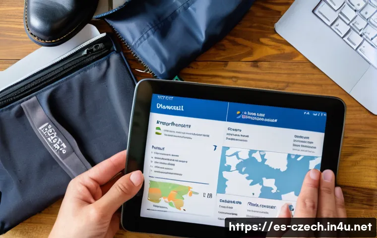 체코 여행 시 필수 준비물 - A detailed travel preparation scene showing a Spanish-speaking traveler checking their passport and ...