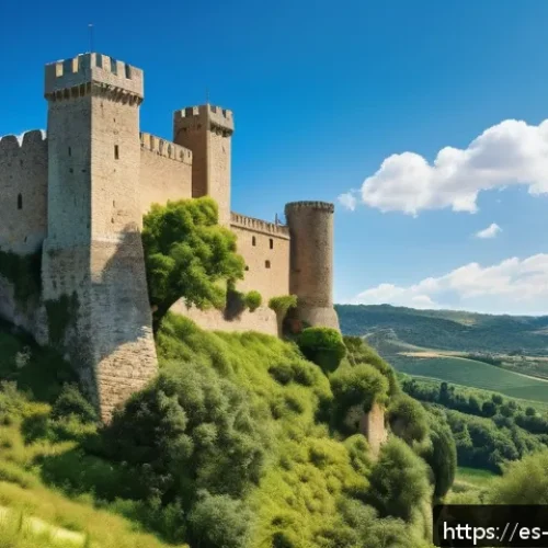 쿤슈타트 성 - A majestic medieval fortress perched atop a lush green hill in the Spanish countryside, featuring th...